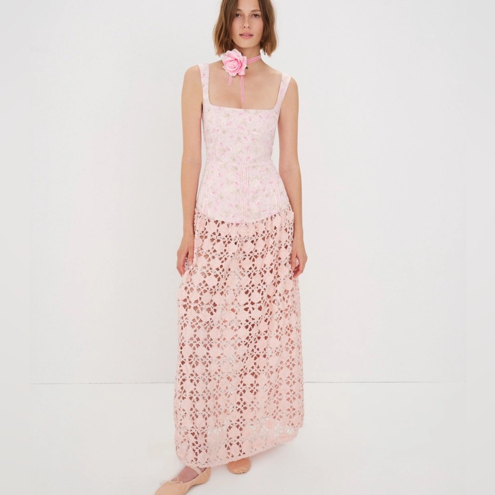 For Love & Lemons Silvia Maxi Dress Small
